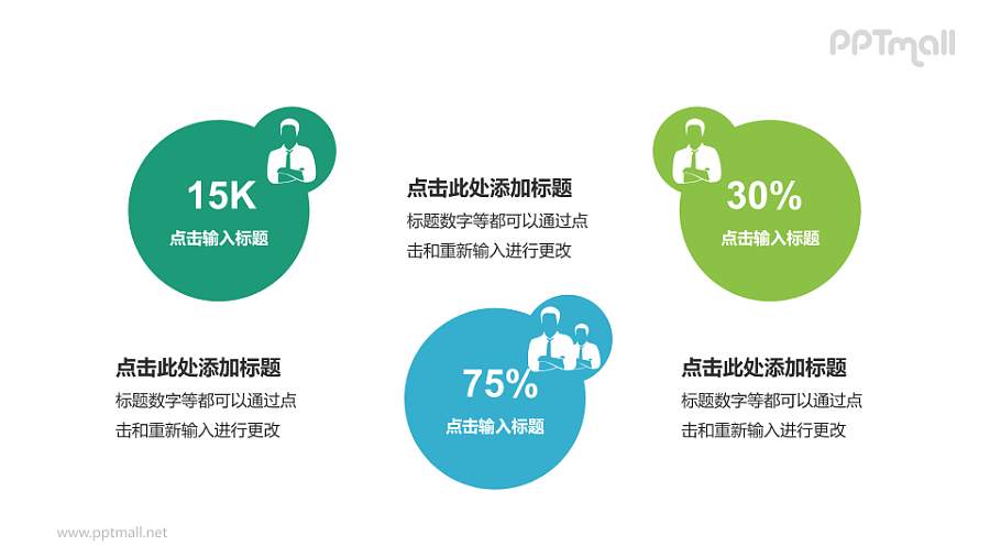 绿色蓝色数据分析PPT模板下载