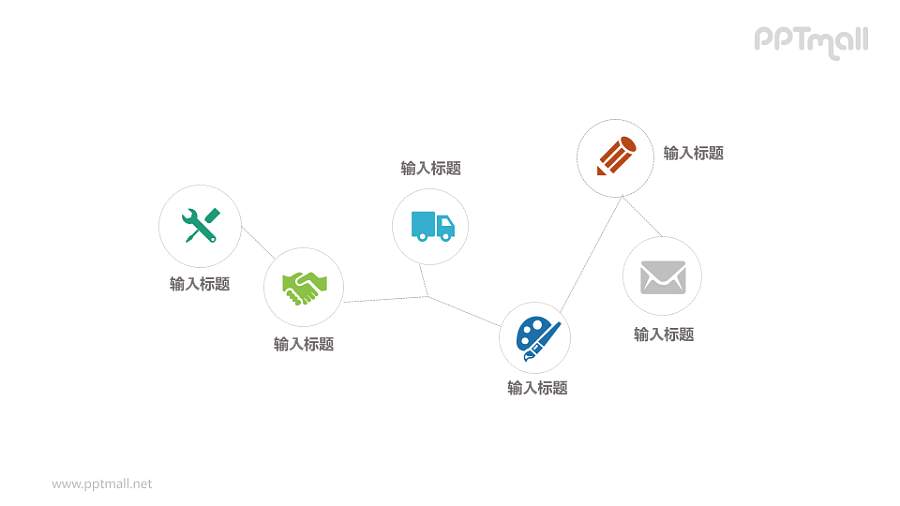 多元素关系图PPT模板下载
