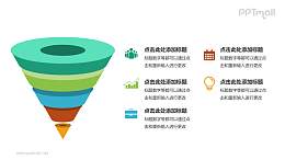 多彩漏斗模型PPT素材模板下载