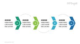 四步骤流程图PPT模板下载